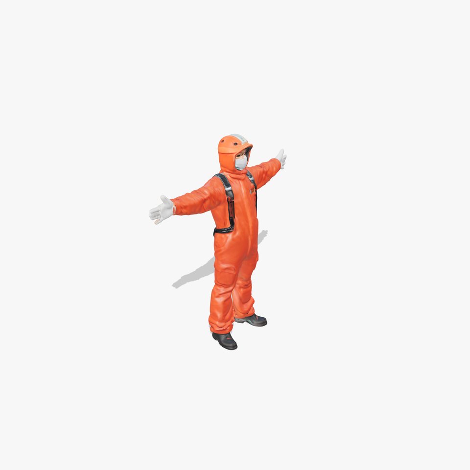 Safety Orange Jumpsuit model pack